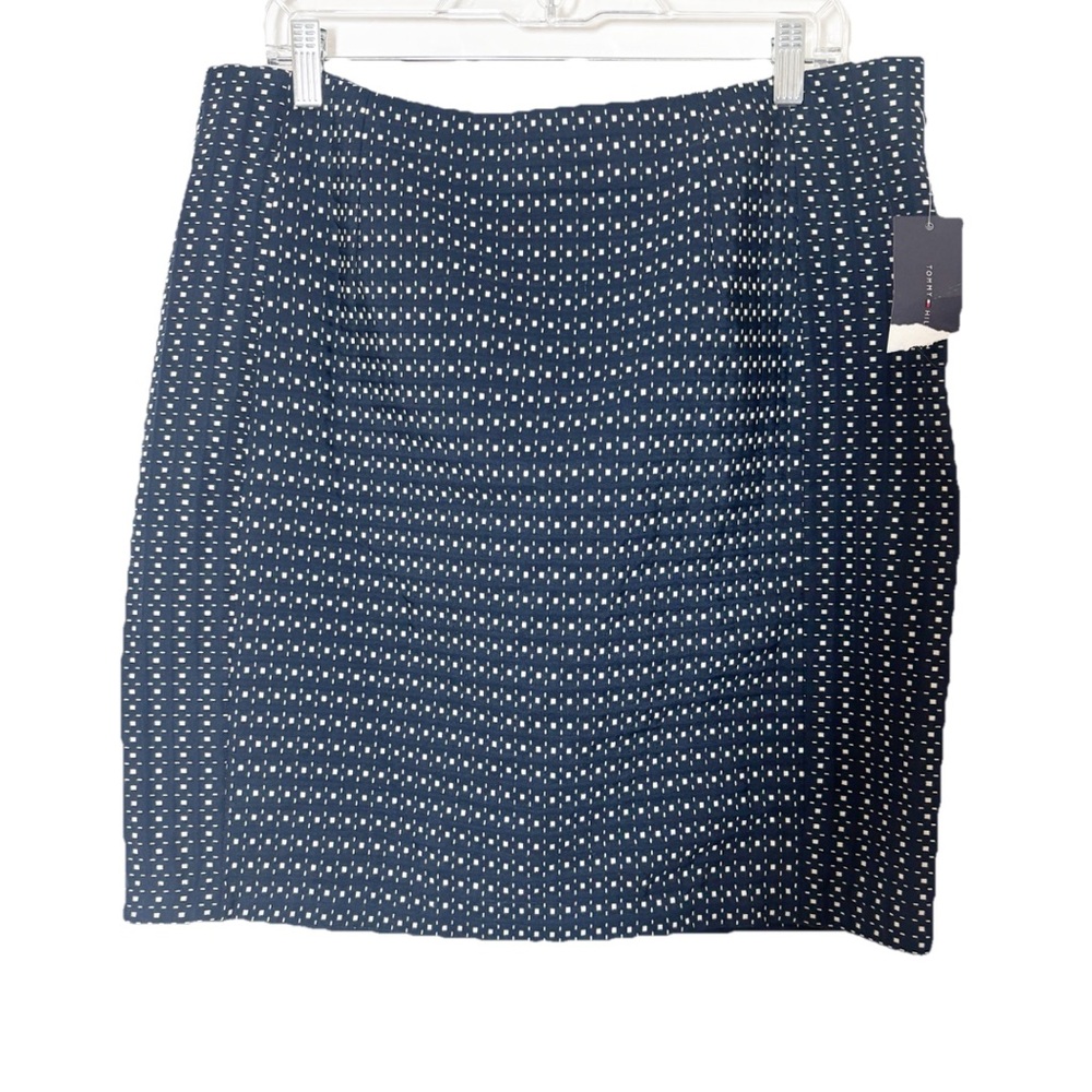 NWT Tommy Hilfiger Pencil Skirt Navy White Sz 14